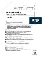 Chapter 11 Vectors Question Paper