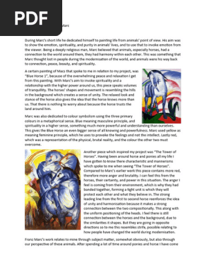 Artist Research – Franz Marc