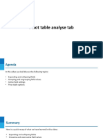 Unit 7 - Video 4 - Pivot Table Analyse Tab