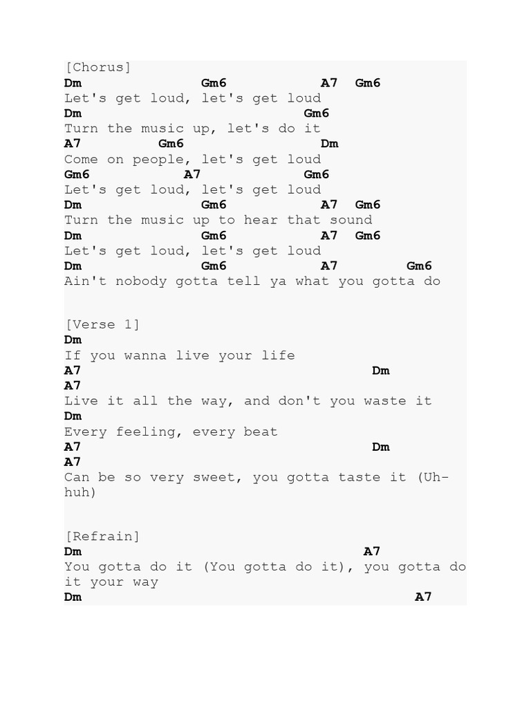 Lets get loud pdf refrain musicology