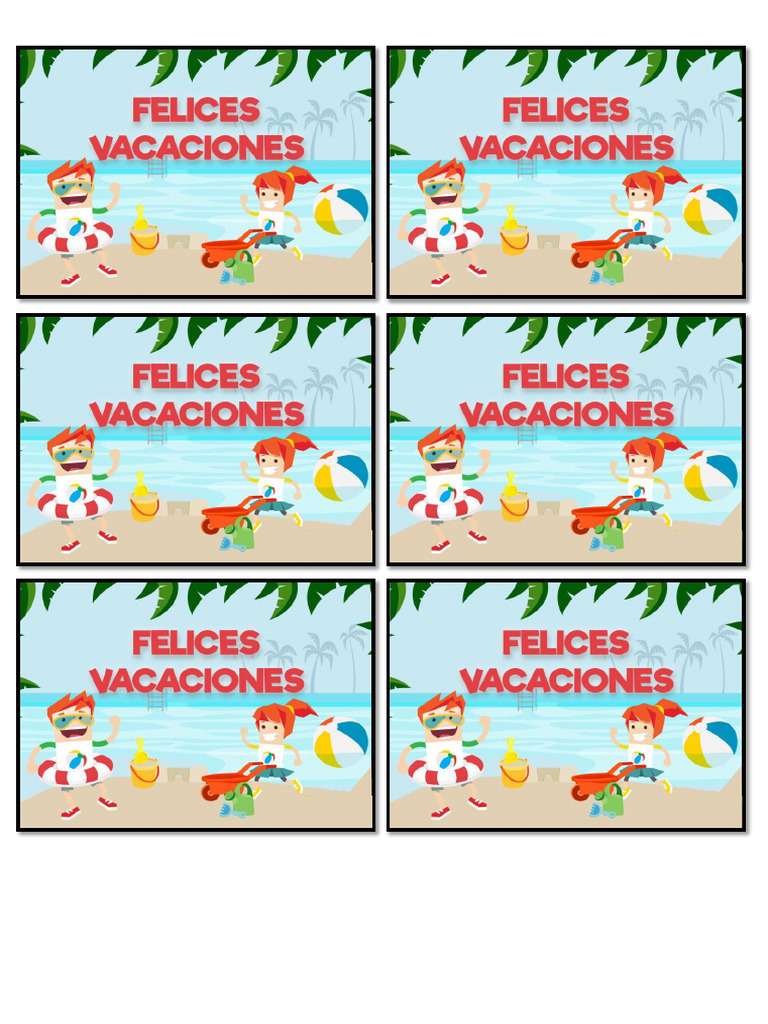 Felices Vacaciones Pdf