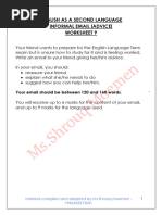 Informal Email Worksheet 9