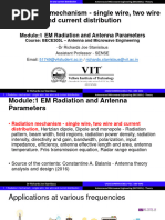 AME - 1.1 Radiation Mechanism - Single Wire, Two Wire and Current Distribution