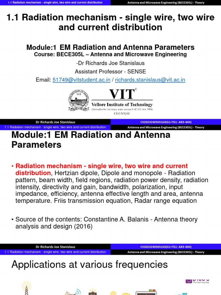 AME - 1.1 Radiation Mechanism - Single Wire, Two Wire and Current ...