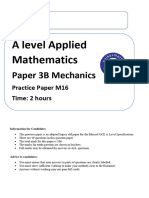 A Level Applied Paper 3B Mechanics M16