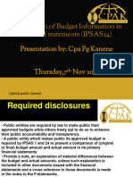 IPSAS 24 Presentation of Budget Information in Financial Statements 1