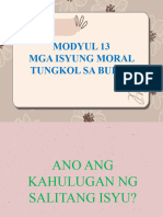 Esp 8 Modyul 13 Mga Isyung Moral Tungkol Sa Buhay