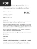 Carta de Solicitud de Apoyo  Perú