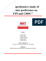 A Comprehensive Study of Consumer Preference On UPI and CBDC - Research Paper 1