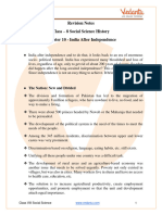 India After Independence Class 8 Notes CBSE History Chapter 10 PDF