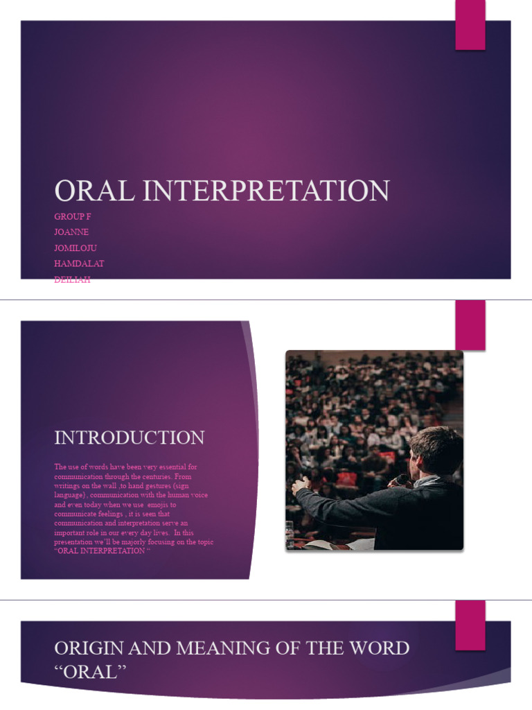 Oral Interpretation | PDF