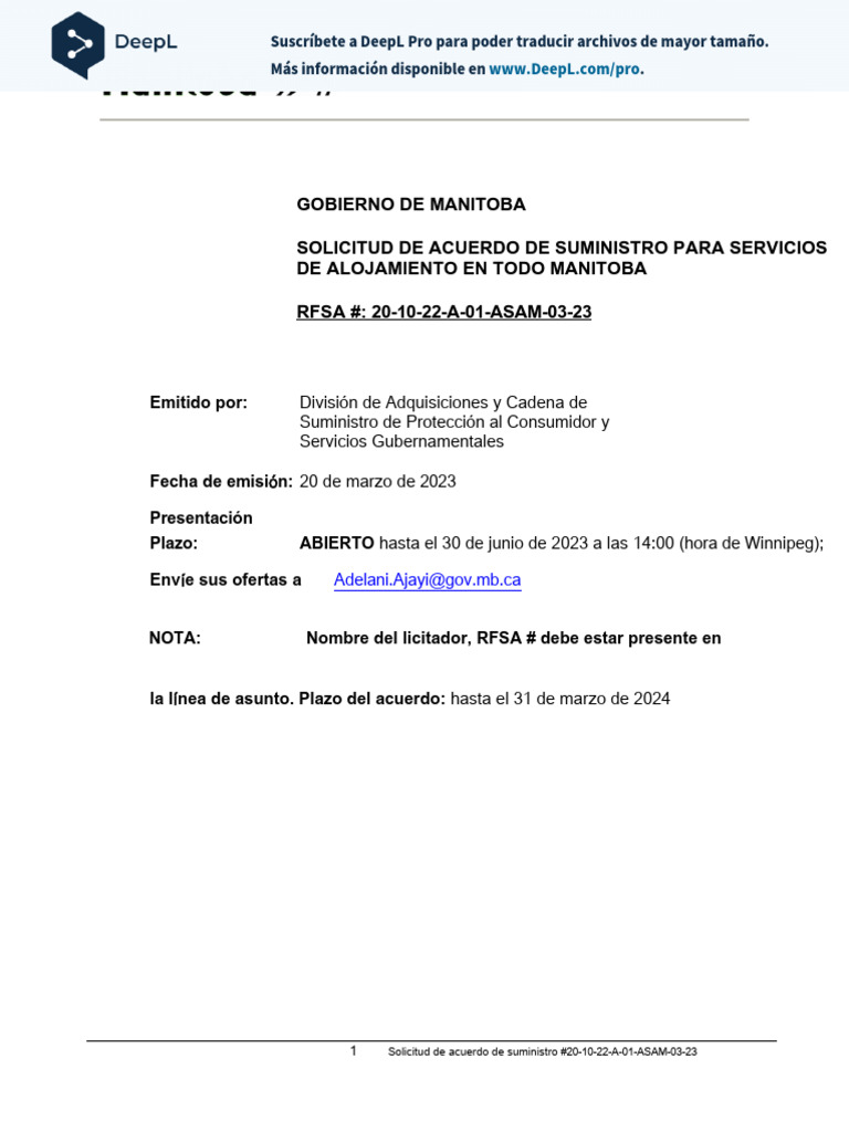 Accomodation Manitoba es-ES | PDF | Canadá | Oferta (economía)