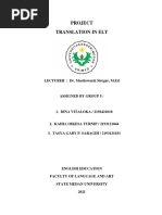 Project Translation in Elt Group 5