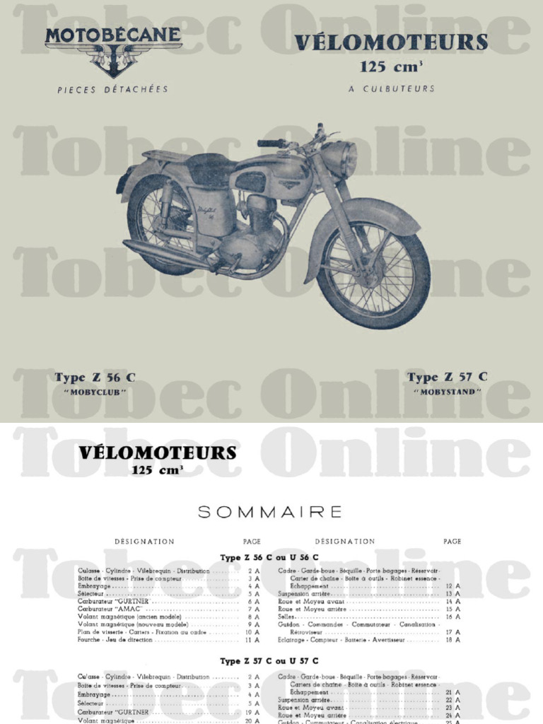 Plaque Motobecane Z22C 1954 - Vélo / Moto Ancien - Collection - Occasion