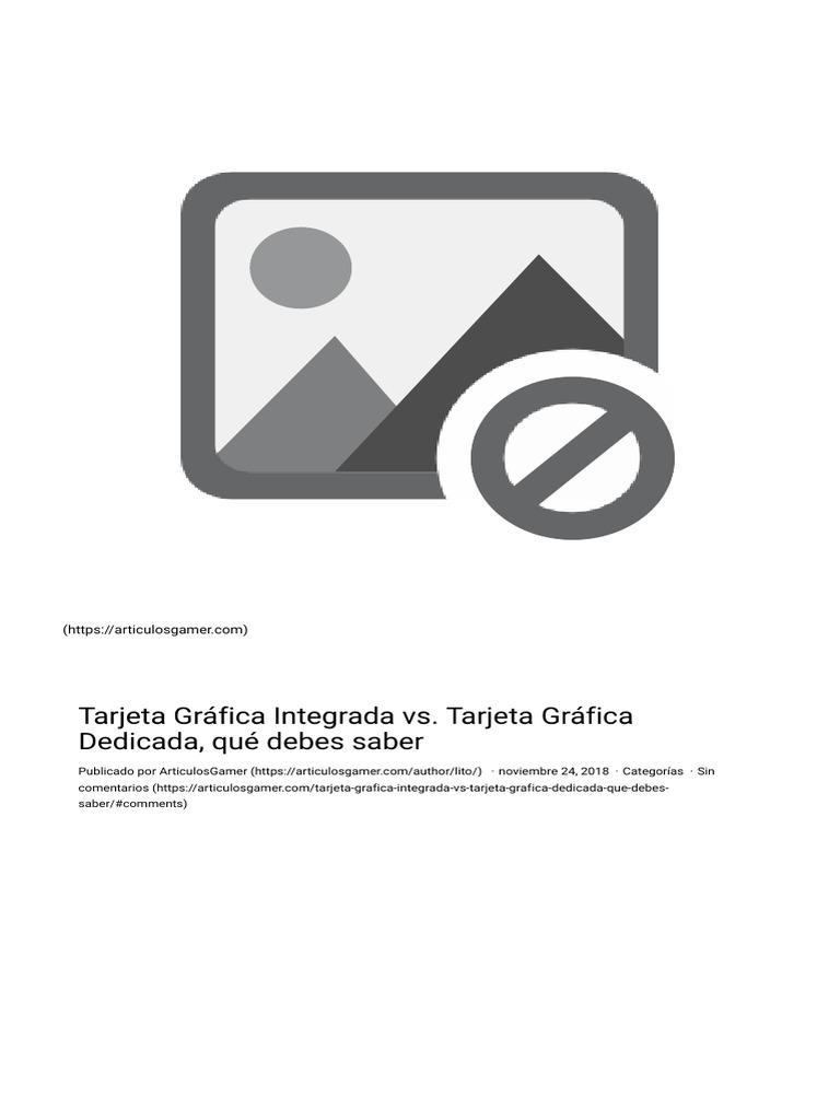 ? Tarjeta Gráfica Integrada y Tarjeta Gráfica Dedicada Qué Debes Saber ...