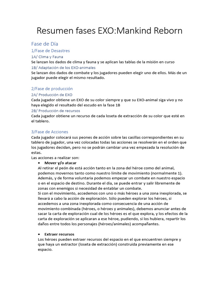 Resumen Fases EXO V2 | PDF | Vehículo aéreo no tripulado