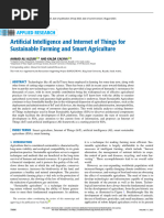 Artificial Intelligence and Internet of Things For Sustainable Farming and Smart Agriculture