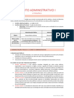 Direito Administrativo I - 1 Frequencia - Resumos - Joana Oliveira