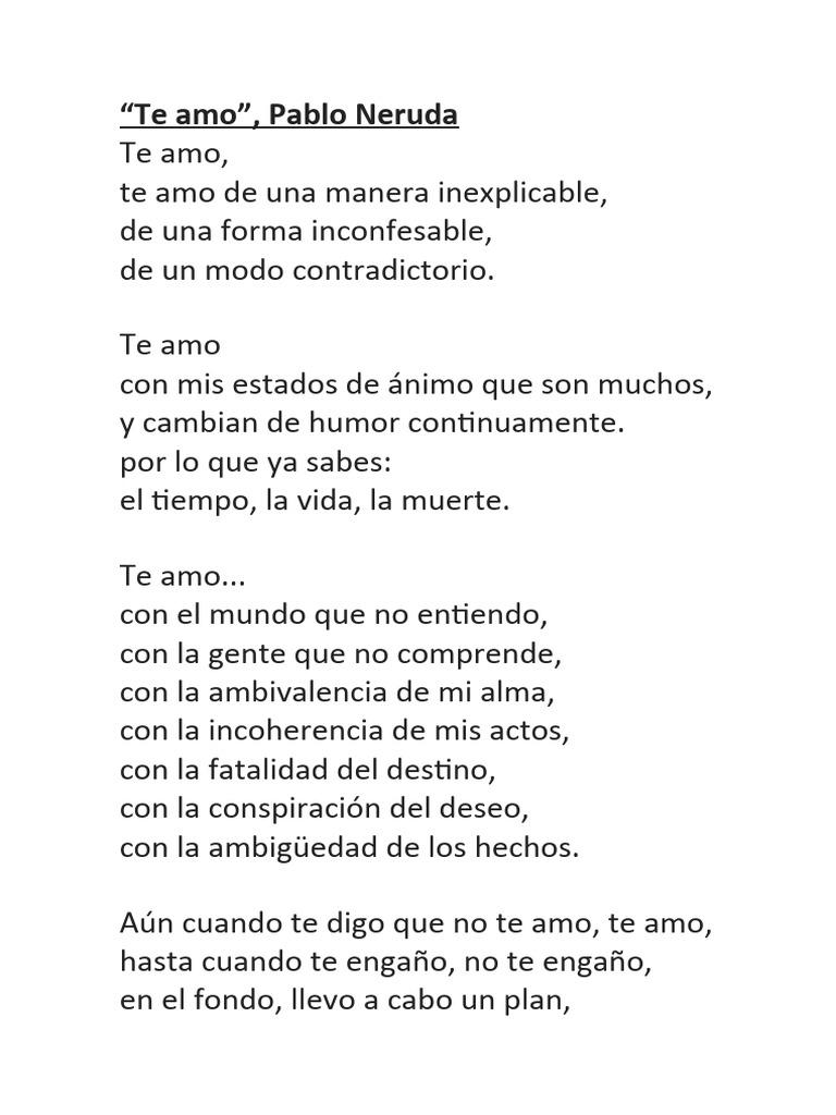 Te amo NERUDA PDF