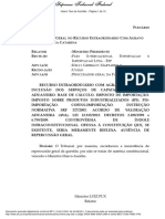 Repercussão Geral No Recurso Extraordinário Com Agravo 1.321.554 Santa Catarina