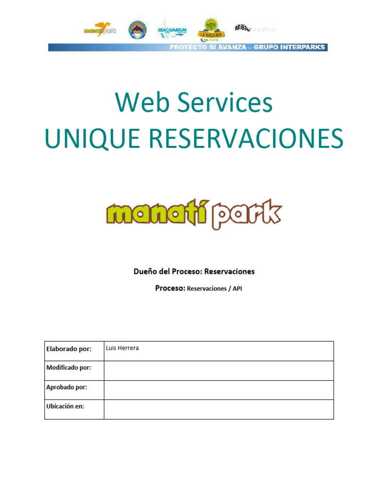 Ws Reservaciones Pdf Tecnología Web Desarrollo Web
