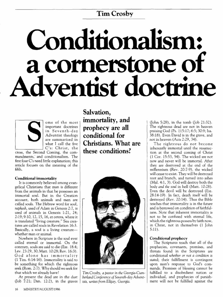 Understanding Conditionalism in Adventism | PDF | Salvation | Jesus