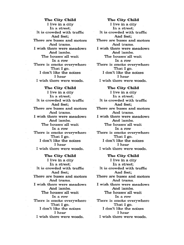 My City Poem | PDF