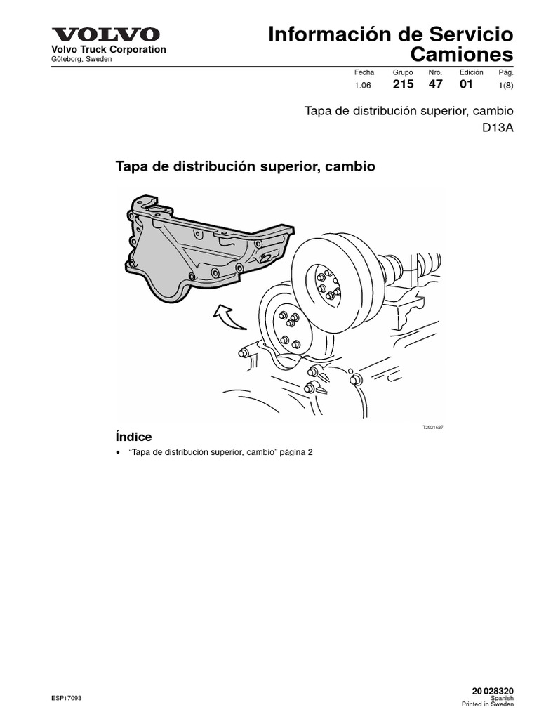 Tapa De Distribucion Chevrolet 5.7 P30 Engine