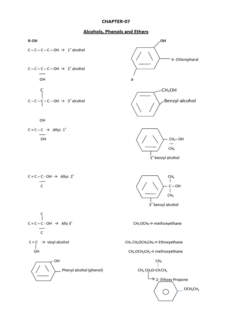 Alcohol Phenol ND Ethers | PDF | Aldehyde | Amide