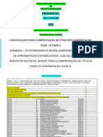 Convocacao PRESENCIAL TITULOS E CONTRATACAO Edital 302022 DIA 05102023 0900 QUIMICA MATEMATICA CIENCIAS FISICA BIOLOGIA PROFISSIONAL SETORES