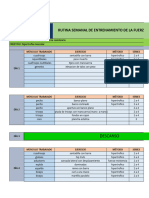 Rutina Semanal Entrenamiento. Modulo #5