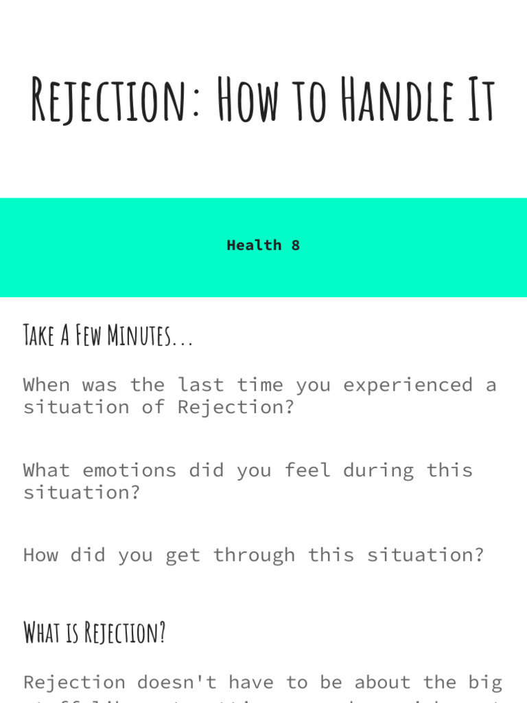 Rejection How To Handle It Pdf