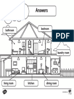 Answers Label The Rooms of A House Activity For K-2nd Grade