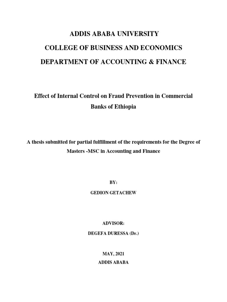 Effect of internal control on fraud prevention in commercial 1 30 pdf
