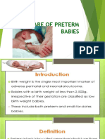 Care of Preterm Baby