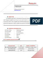 Muhammad Khan CV