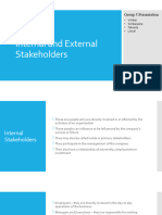 GROUP 5 Internal and External Stakeholders Presentation