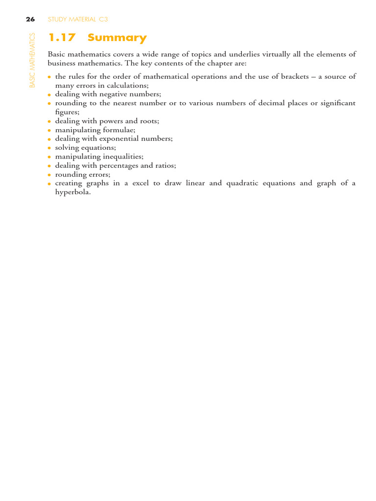 Basic Mathematics Study Guide and Questions | PDF | Taxes | Value Added Tax