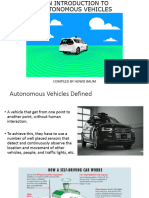 An Introduction To Autonomous Vehicles - I