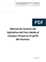 Manual de Usuario Del Foro – Perfil Alumno