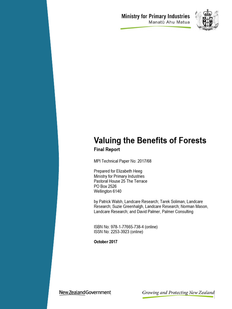 2017 68 Valuing The Benefits Of Forests Pdf Forests Cost Benefit
