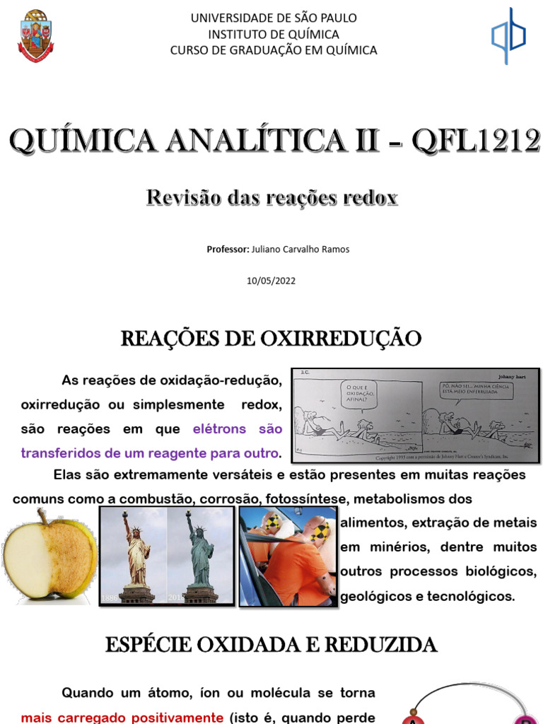 Reações Redox e Equação de Nernst | PDF | Redox | Reações químicas