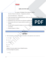 MHT CET 2023 Previous Year Paper PDF