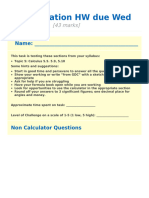 H3 Integration HW Due Wed 10th June