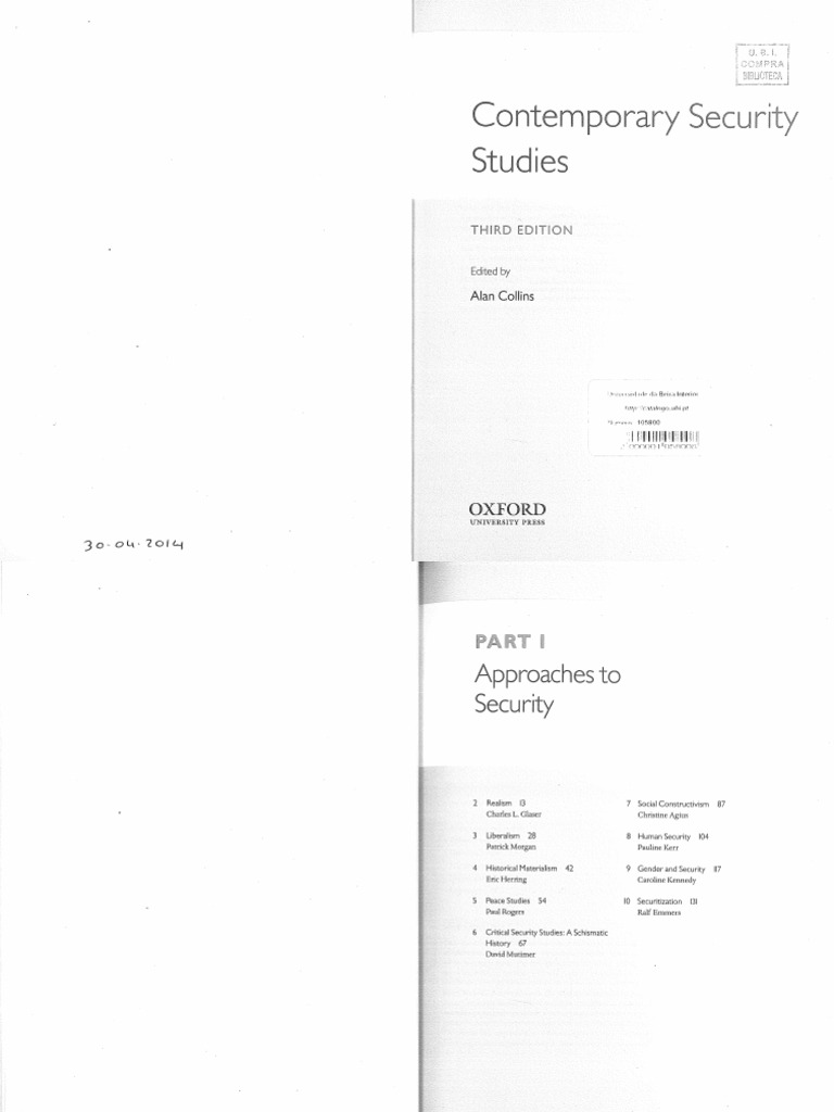 Aulas Teóricas Contemporary Security Studies PDF