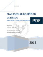 Plan de Gestion de Riesgos 2015