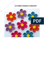 Patrón de Flores Tejidas A Crochet