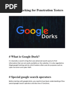 Google Dorks For Pentesting