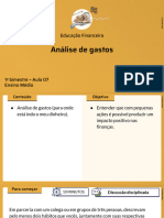 Análise de Gastos: Educação Financeira