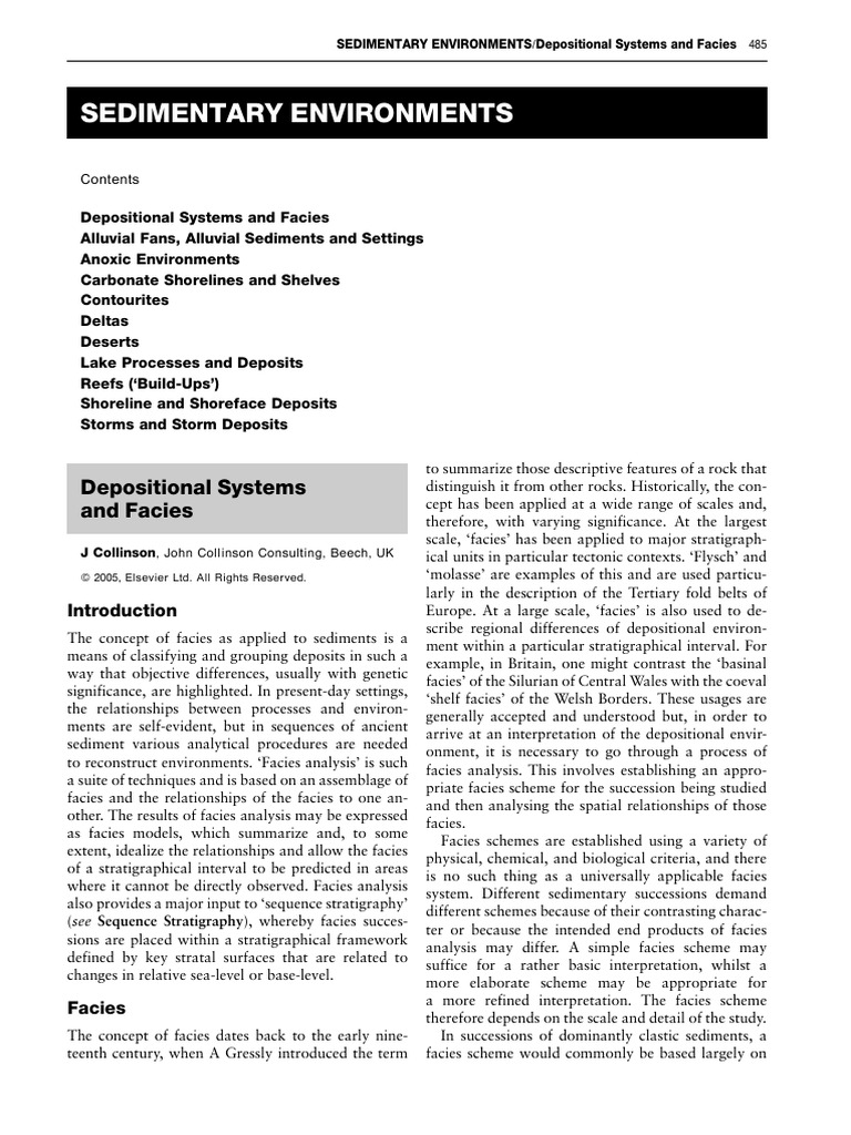 Sedimentary Facies Analysis Guide | PDF | Sedimentary Rock | Stratigraphy